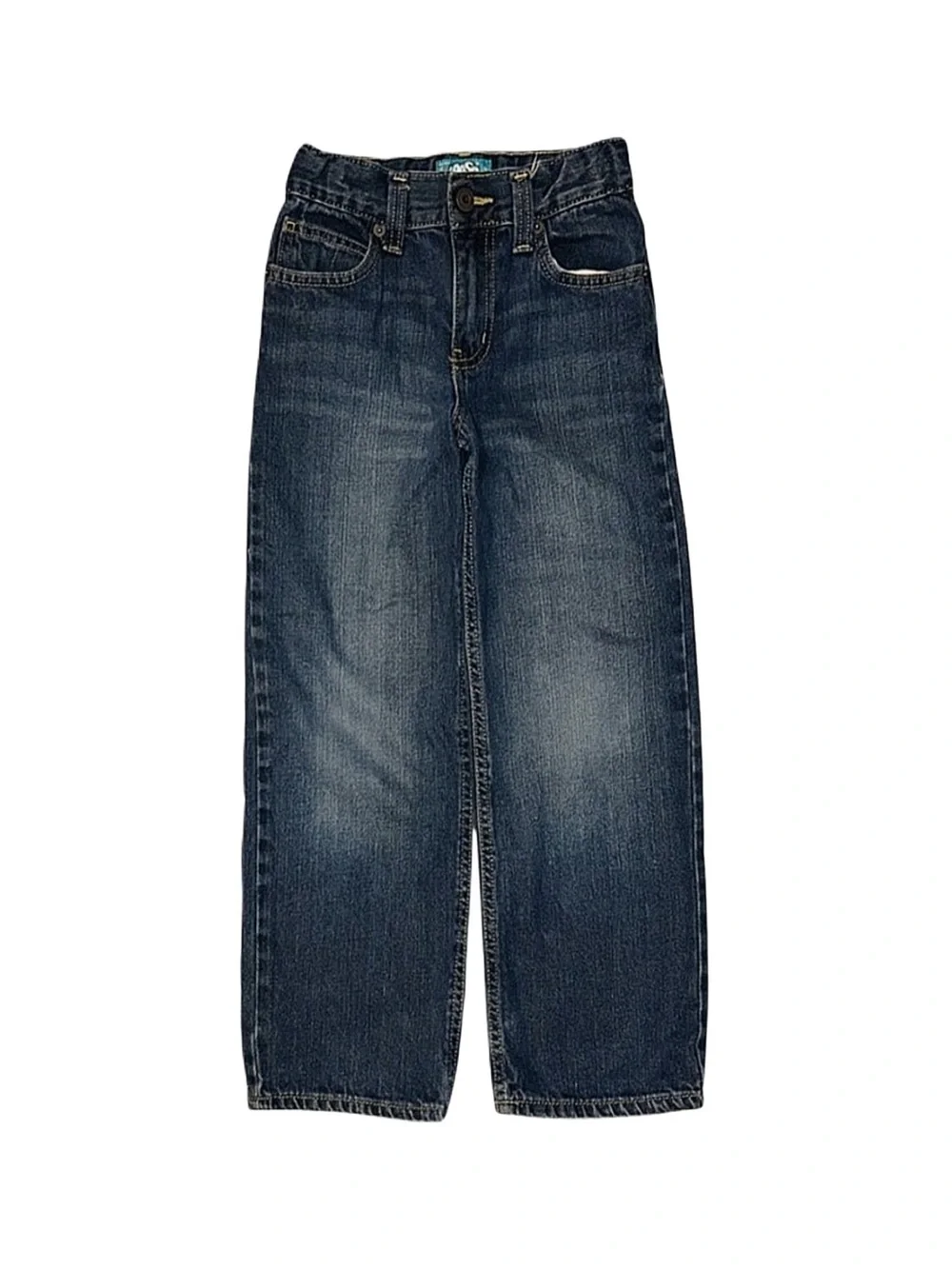 OLD NAVY Boy's Dark Wash Loose Fit Jeans Size 7 Adjustable Waist